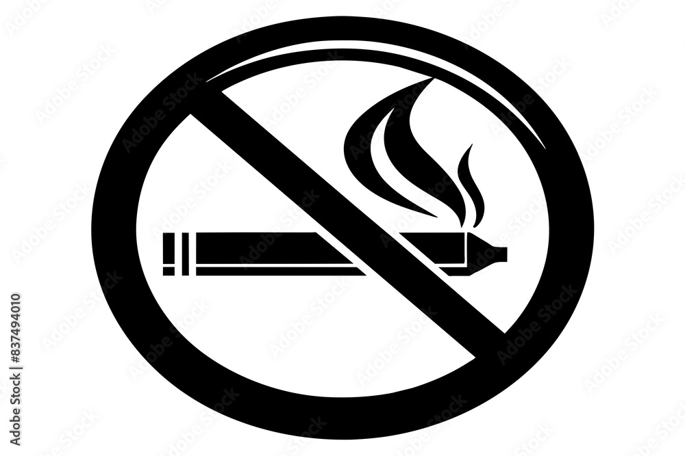 No smoking silhouette vector illustration No smoking silhouette vector illustration