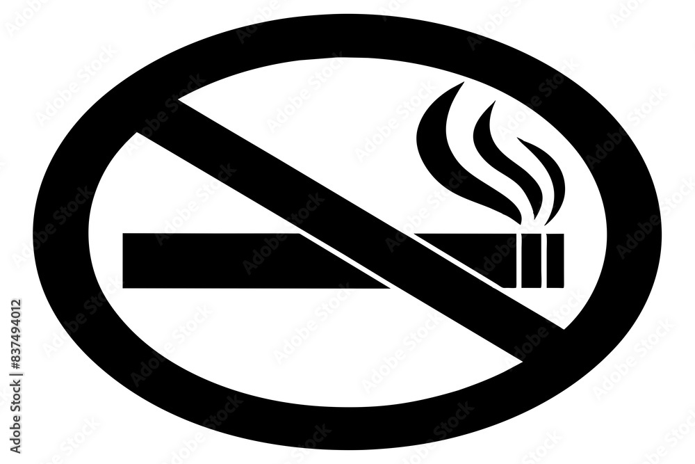 No smoking silhouette vector illustration No smoking silhouette vector illustration