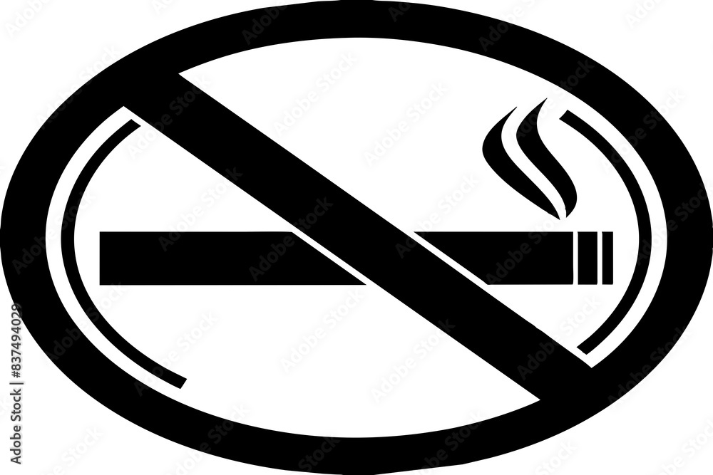 No smoking silhouette vector illustration No smoking silhouette vector illustration