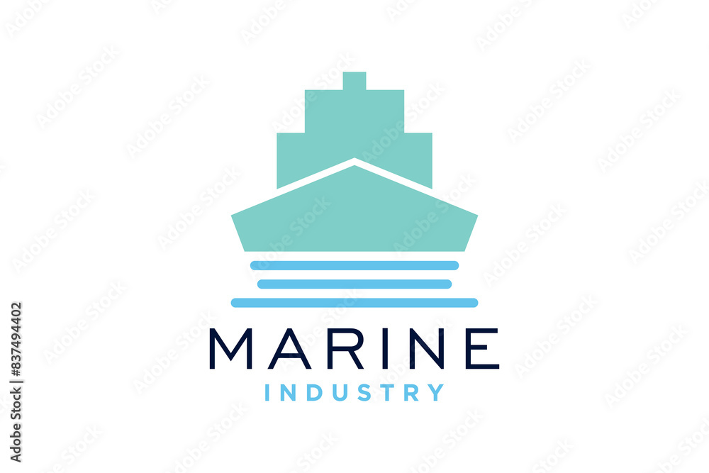 Boat ship sea sailing vector logo template Boat ship sea sailing vector logo template