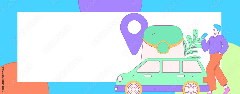 Flat vector concept operation hand drawn illustration of people taking a taxi
Flat vector concept operation hand drawn illustration of people taking a taxi