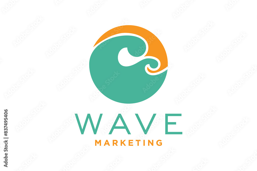 Wave icon and water drop vector template Wave icon and water drop vector template