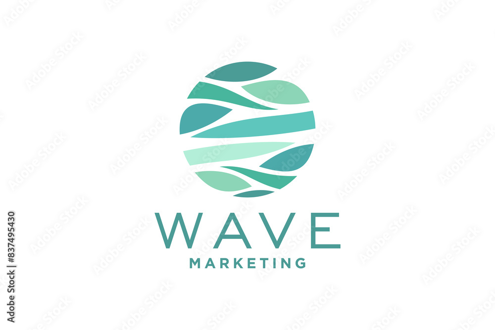 Wave icon and water drop vector template Wave icon and water drop vector template