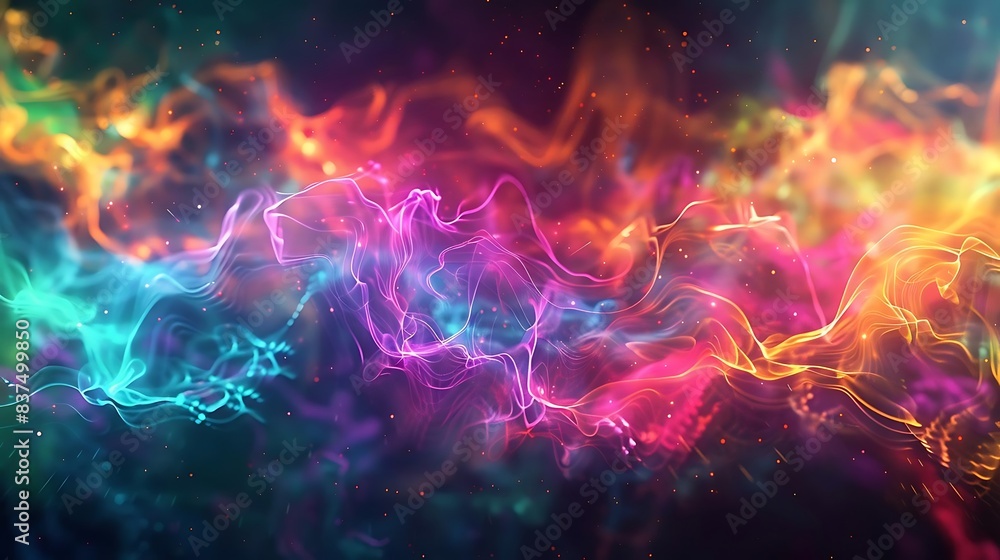 colorful smoke billows from a fire, creating a mesmerizing display colorful smoke billows from a fire, creating a mesmerizing display
