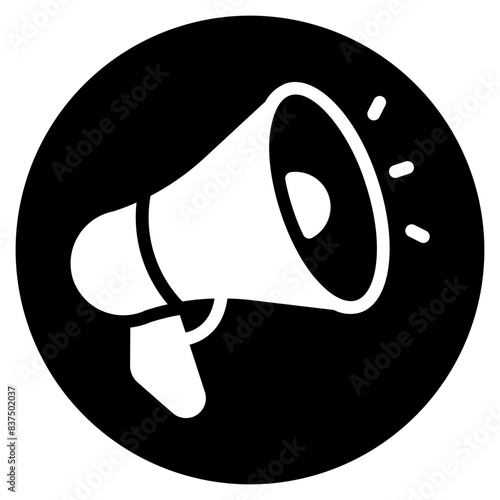 megaphone glyph icon