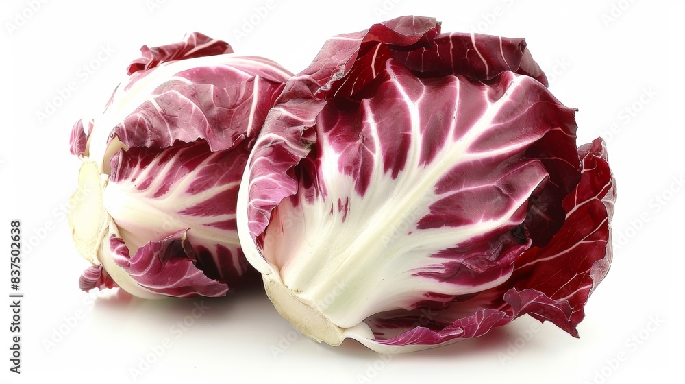 fresh radicchio isolated on white background. food vegetable concept fresh radicchio isolated on white background. food vegetable concept
