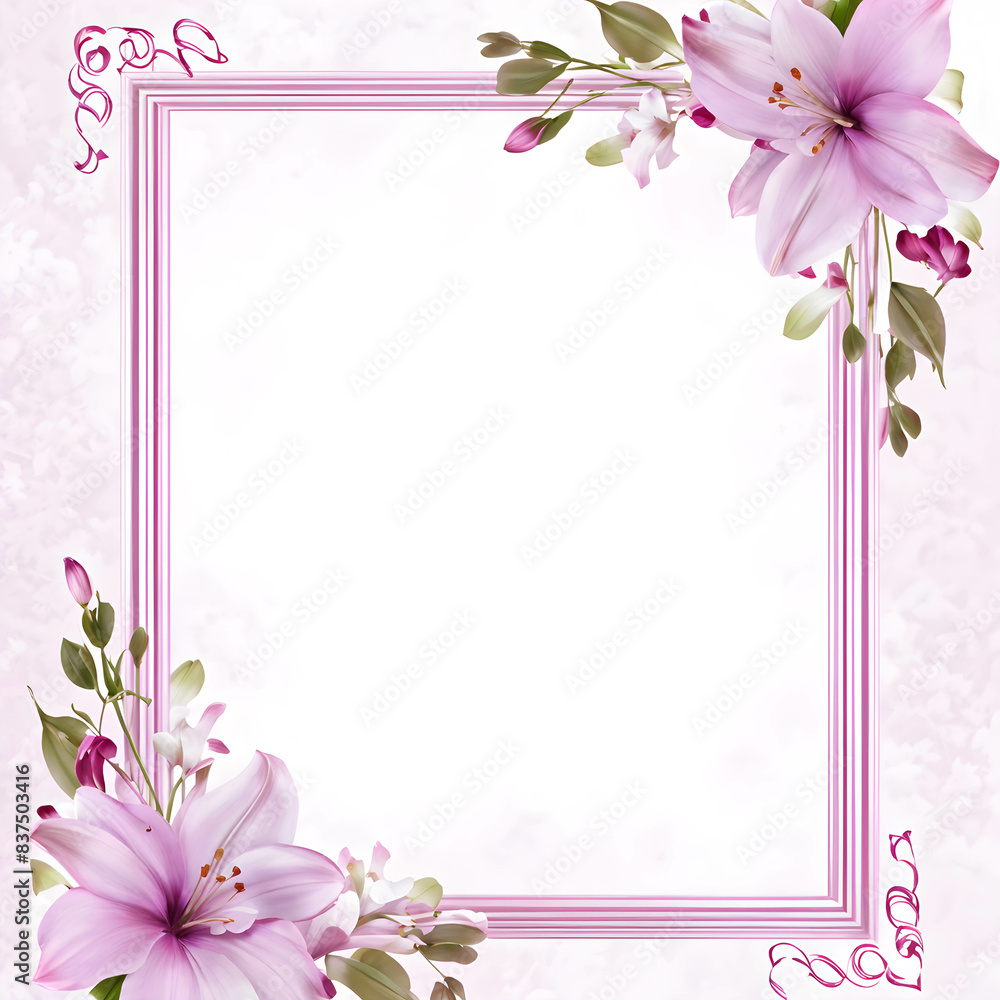 Valentine's Day themed frame, with nothing written, with blank space Valentine's Day themed frame, with nothing written, with blank space