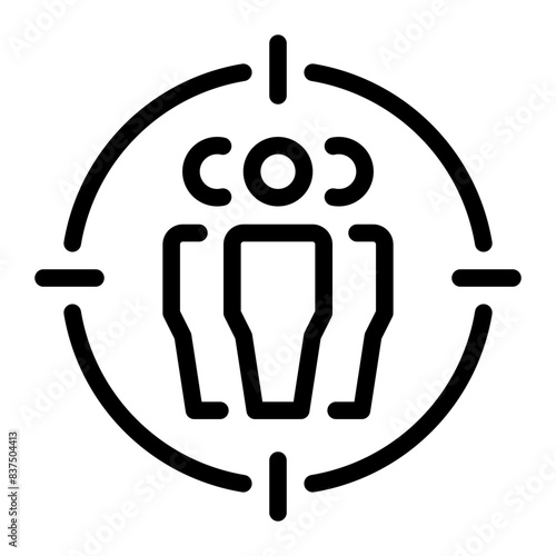 target audience line icon