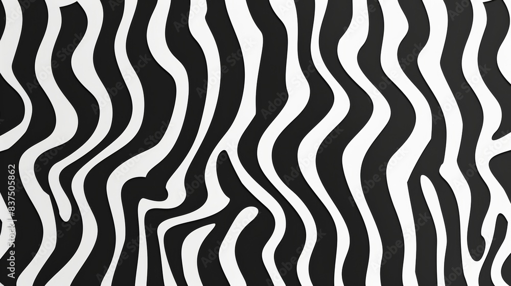 Black and white stencil design uses a playful wavy line pattern, reminiscent of a zebra's stripes, for a unique touch on your pod products Black and white stencil design uses a playful wavy line pattern, reminiscent of a zebra's stripes, for a unique touch on your pod products
