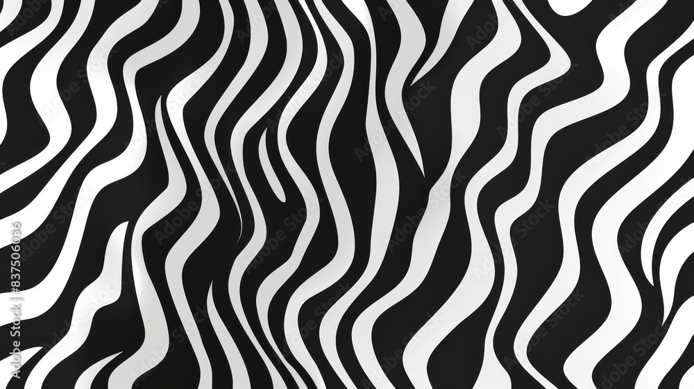 A black and white stencil design featuring a playful pattern of wavy lines, perfect for a zebra-inspired touch on your print-on-demand products A black and white stencil design featuring a playful pattern of wavy lines, perfect for a zebra-inspired touch on your print-on-demand products