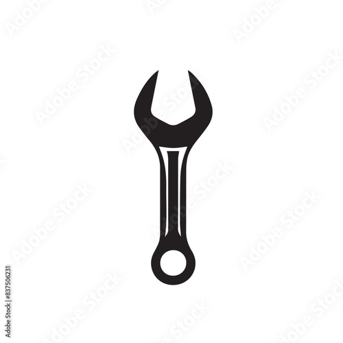 Wrench in cartoon, doodle style . Image for t-shirt, web, mobile apps and ui. Isolated 2d vector illustration in logo, icon, sketch style, Eps 10, black and white. AI Generative