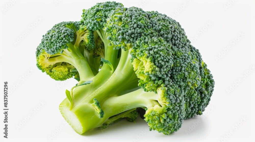 whole head of broccoli isolated on white background. food vegetable concept whole head of broccoli isolated on white background. food vegetable concept