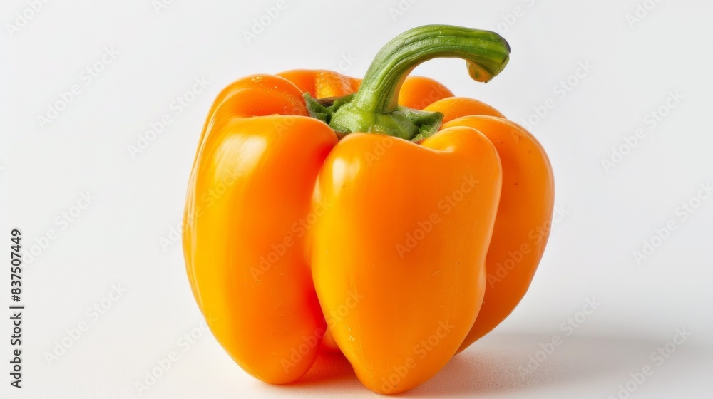 orange bell pepper isolated white background orange bell pepper isolated white background