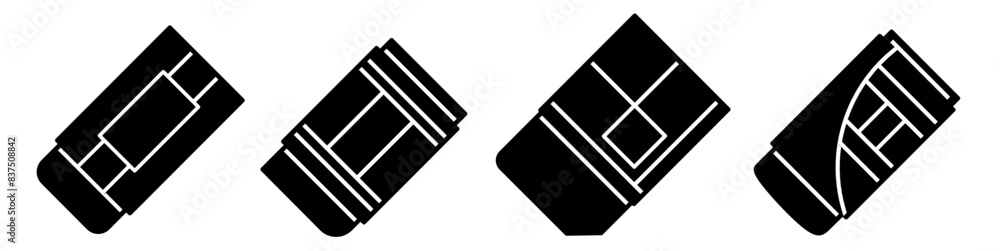 Eraser icon collection. Stock vector illustration. Eraser icon collection. Stock vector illustration.