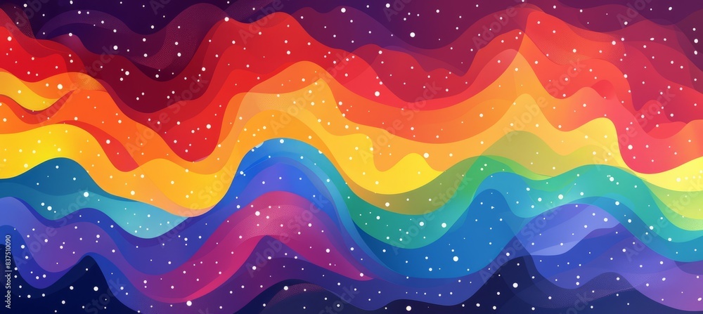 Gender Wave Abstract rainbow wave spectrum texture background. LGBT pride gender ...