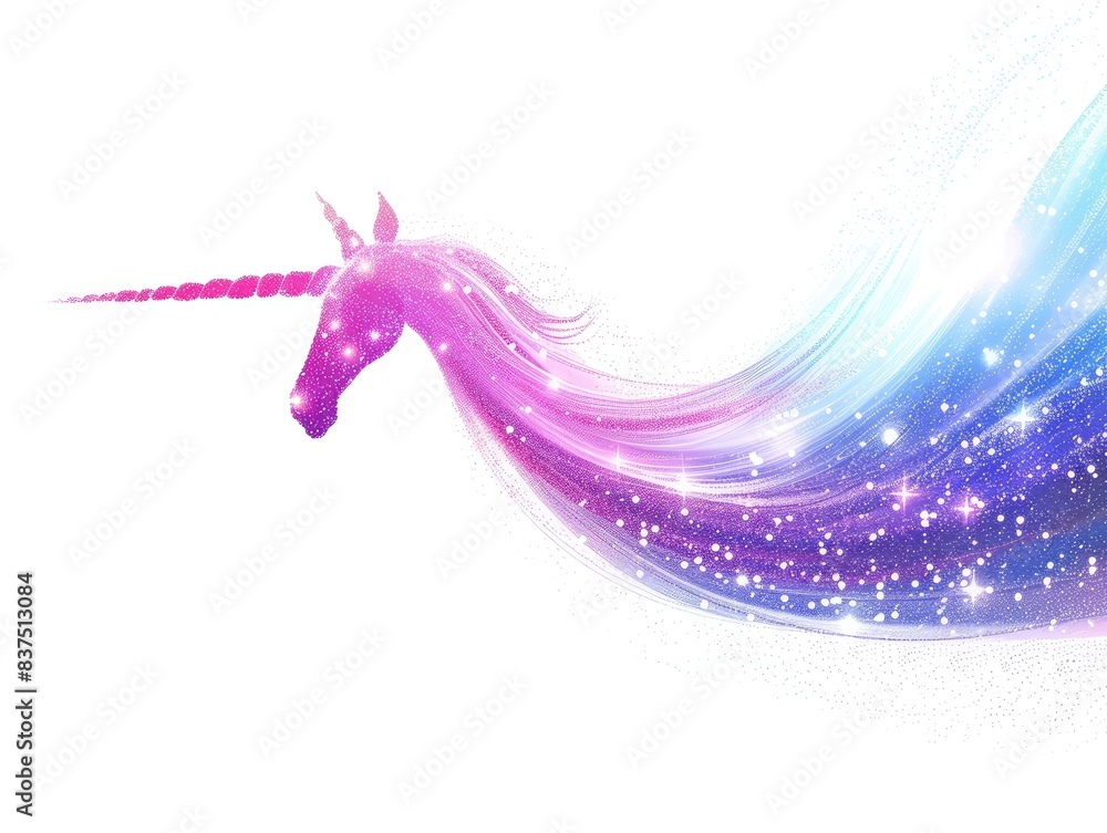Mythical Majesty: Unicorn with Vibrant Mane Mythical Majesty: Unicorn with Vibrant Mane
