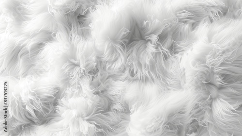 Fluffy White Cotton Texture Background Image