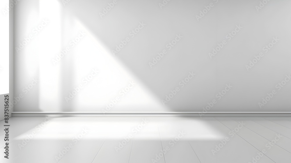 Obraz premium Minimalist Gray Studio with Soft Lighting from Window