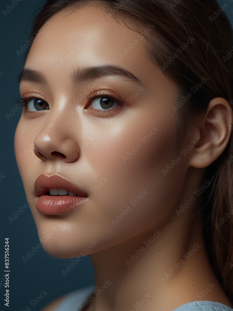 Portrait of a Beautiful Young Asian Woman. Generative AI Portrait of a Beautiful Young Asian Woman. Generative AI