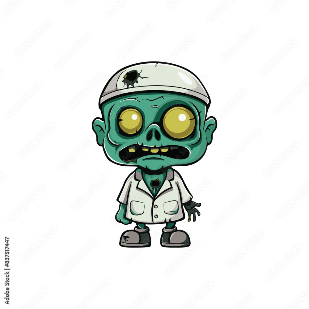 cute zombie doctor vector design cute zombie doctor vector design