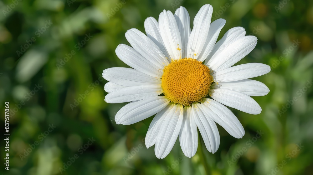 Fototapeta premium daisy flower closeup with detail generated with AI