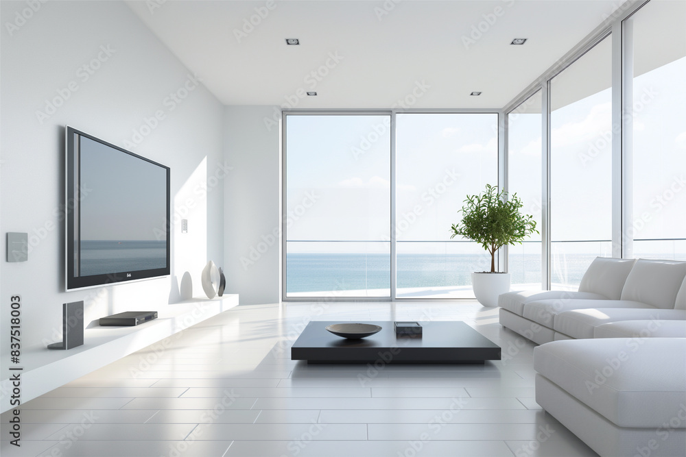 Fototapeta premium Modern Minimalist Living Space