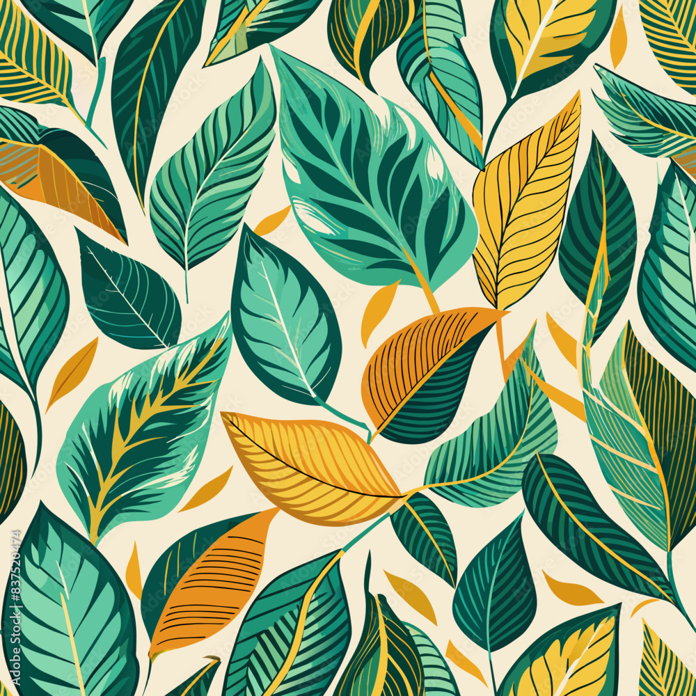 seamless pattern with leaves seamless pattern with leaves