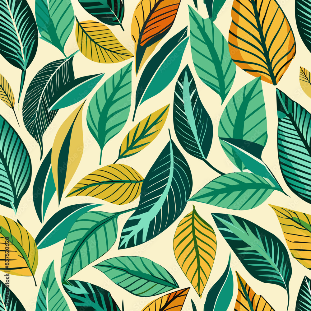 seamless pattern with leaves seamless pattern with leaves