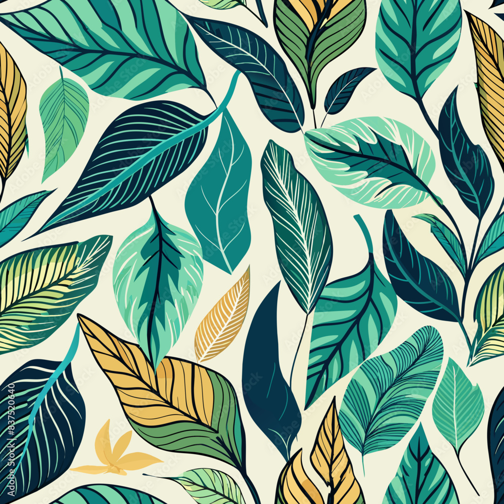 seamless pattern with leaves seamless pattern with leaves