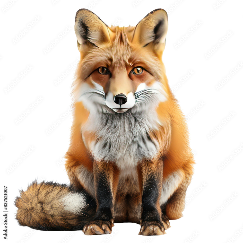 Obraz premium Cute wolf isolated on transparent background