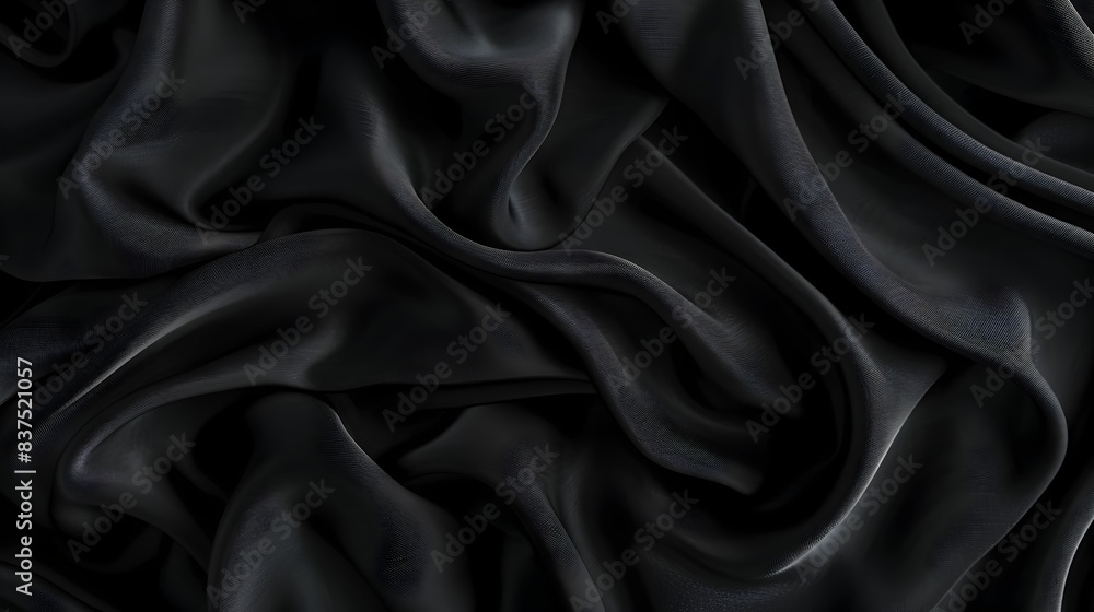 Sumptuous Black Luxury Fabric Background with Ample Copy Space Sumptuous Black Luxury Fabric Background with Ample Copy Space