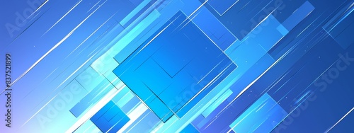 Abstract Futuristic Blue Square Elements Background: High-Definition 4K Wallpaper with Technological Vibes，Abstract blue square element shape background, sense of technology, future, computer, metaver