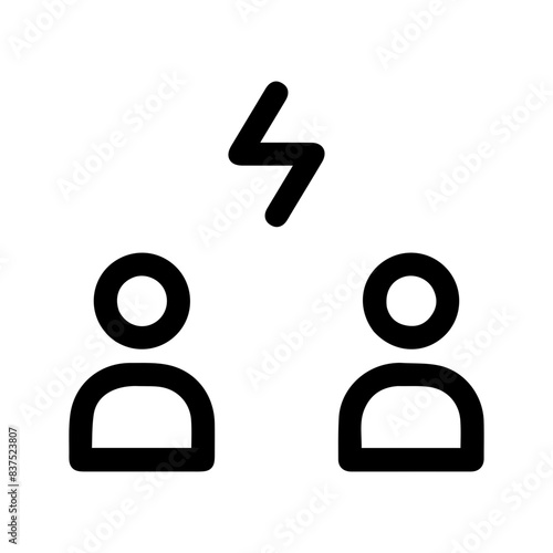 Conflict Icon Vector Symbol Design Illustration