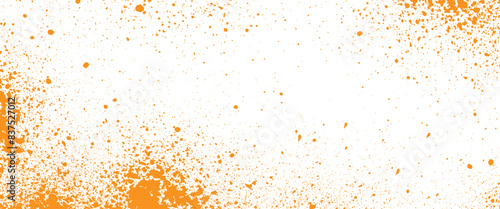 Vector abstract orange on white grunge splatter background design