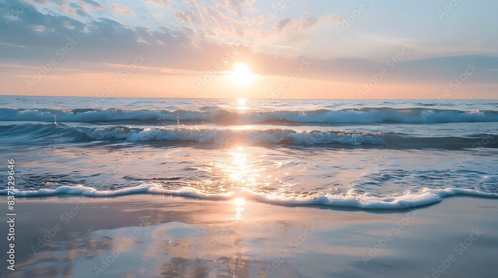 Sunlight reflecting off calm ocean waves Sunlight reflecting off calm ocean waves