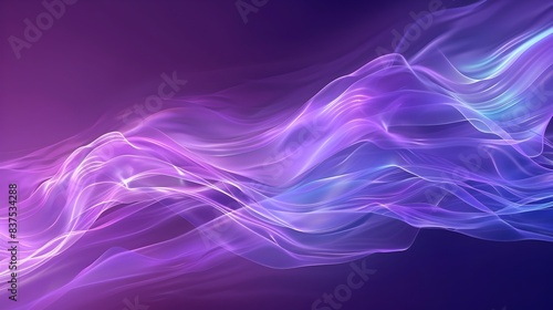 Mesmerizing Abstract Fluid Waves with Vibrant Purple and Blue Shades