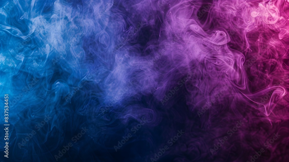 Mystical Swirling Hazy Smoke with Vibrant Blue and Purple Gradient Background Mystical Swirling Hazy Smoke with Vibrant Blue and Purple Gradient Background