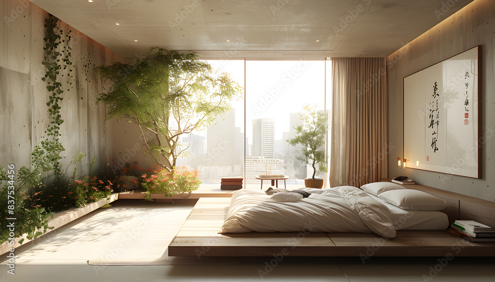 Fototapeta premium Interior of a bedroom