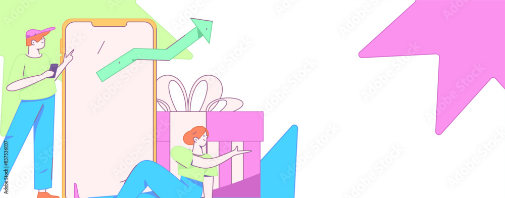 Holiday shopping people doing e-commerce online shopping flat vector concept operation hand drawn illustration
Holiday shopping people doing e-commerce online shopping flat vector concept operation hand drawn illustration