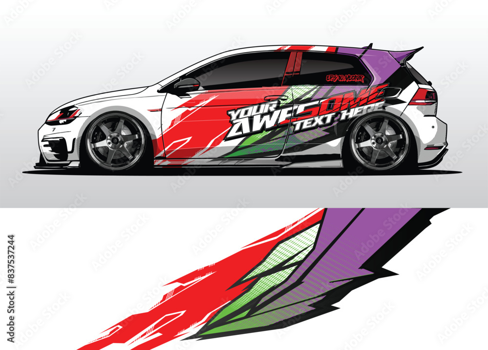 Sleek and Stylish Car Wrap Background Vectors Sleek and Stylish Car Wrap Background Vectors