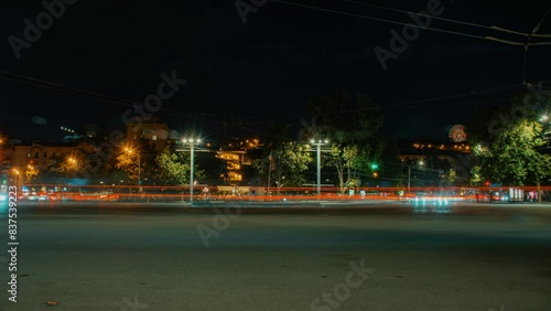 time lapse of traffic at Yerevan city