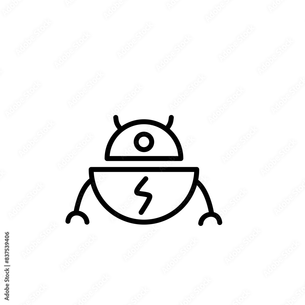 Fototapeta premium Robotic Line Icon