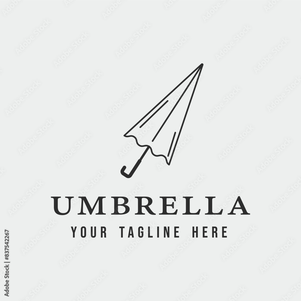 umbrella line art logo simple minimalist vector illustration template icon graphic design umbrella line art logo simple minimalist vector illustration template icon graphic design