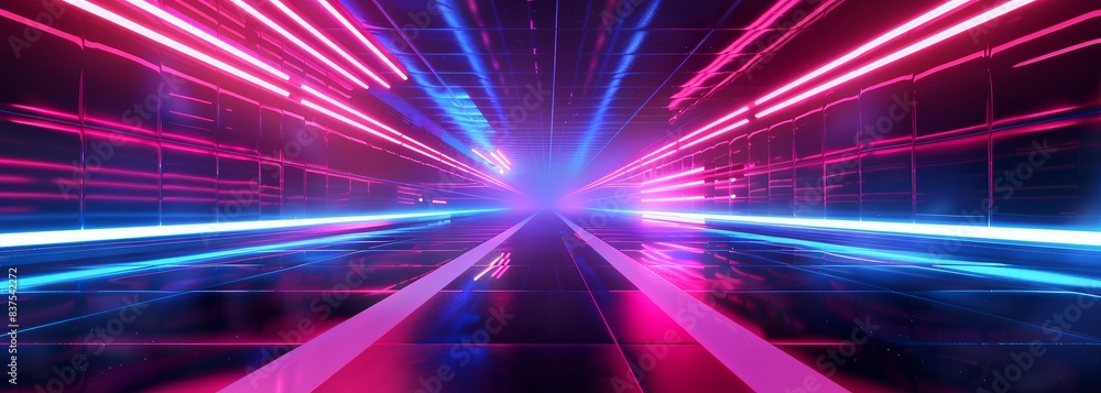 Synthwave neon lines background Synthwave neon lines background