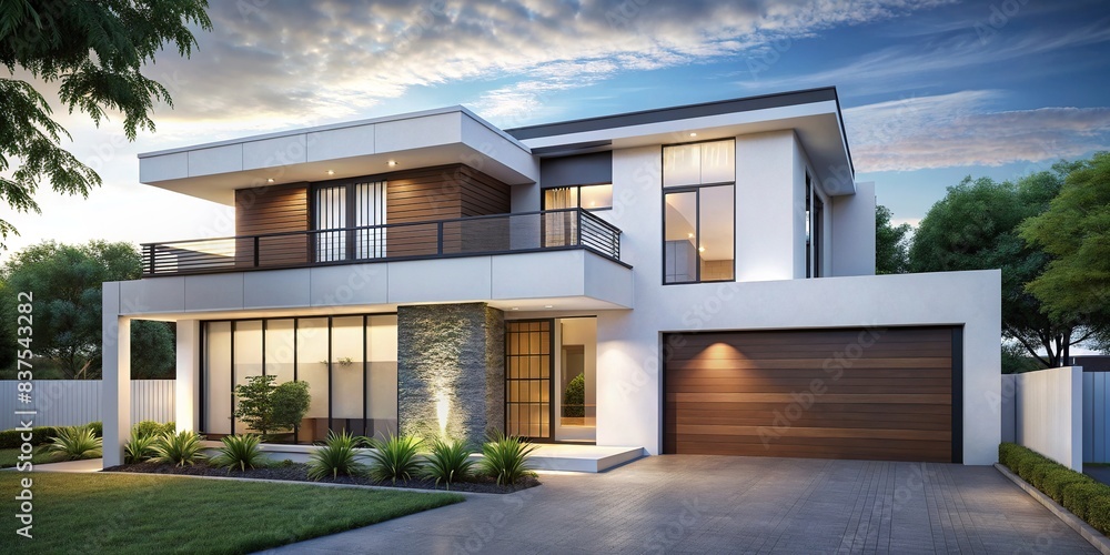 Stylish modern house exterior with white wall theme, modern, house, exterior, stylish, white, wall, design, architecture, contemporary, luxury, home, property, clean, minimalistic, facade
