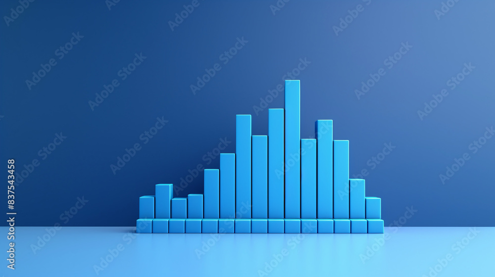 Visualizing Business Growth: 3D Render of Graph Chart Showing Progress Visualizing Business Growth: 3D Render of Graph Chart Showing Progress