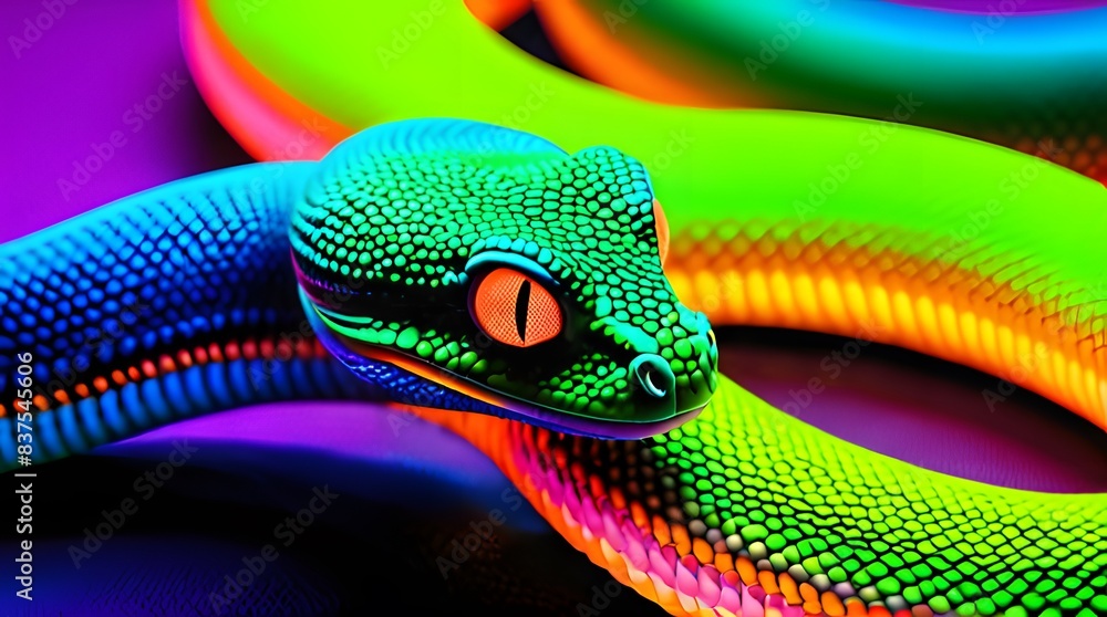 Fototapeta premium colorful snake 