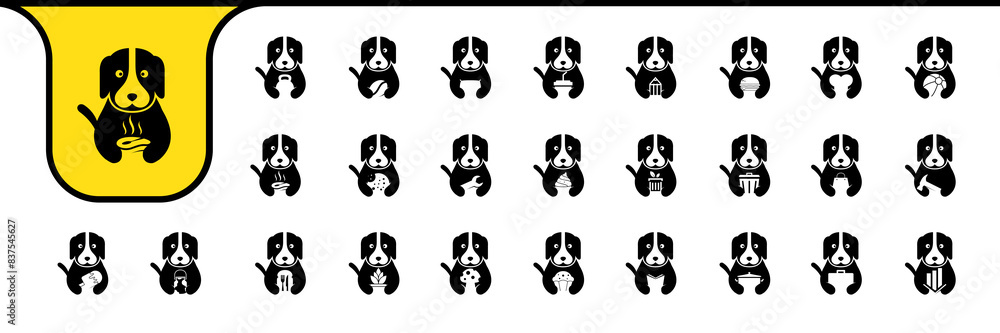 dog beagle mascot cartoon flat cute icons design vector dog beagle mascot cartoon flat cute icons design vector