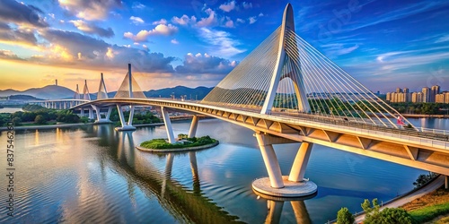 An impressive contemporary bridge as a symbol of innovation and engineering prowess