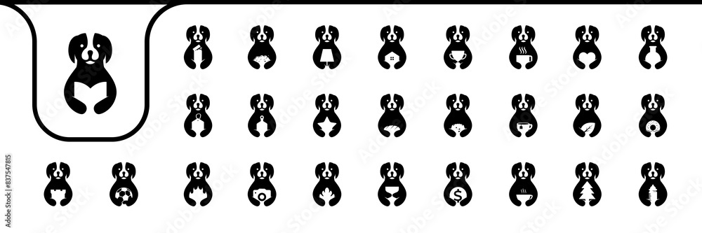 dog rottweiler cute flat icon design vector dog rottweiler cute flat icon design vector